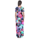 Neon Floral Short Sleeve Maxi Dress View2