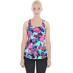 Neon Floral Piece Up Tank Top by 3cl3ctix