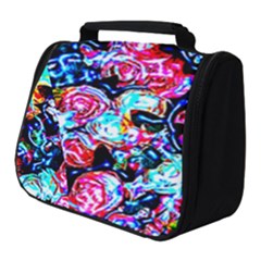 Neon Floral Full Print Travel Pouch (small) by 3cl3ctix