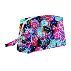 Neon Floral Wristlet Pouch Bag (medium) by 3cl3ctix