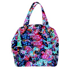 Neon Floral Boxy Hand Bag by 3cl3ctix