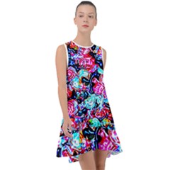 Neon Floral Frill Swing Dress by 3cl3ctix