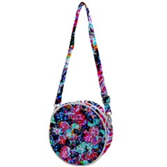 Neon Floral Crossbody Circle Bag by 3cl3ctix