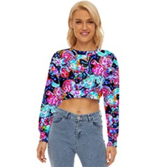 Neon Floral Lightweight Long Sleeve Sweatshirt