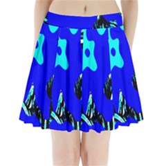 Abstract Tropical Pleated Mini Skirt by 3cl3ctix