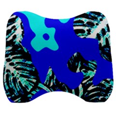 Abstract Tropical Velour Head Support Cushion by 3cl3ctix