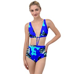 Abstract Tropical Tied Up Two Piece Swimsuit by 3cl3ctix