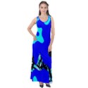 Abstract Tropical Sleeveless Velour Maxi Dress View1