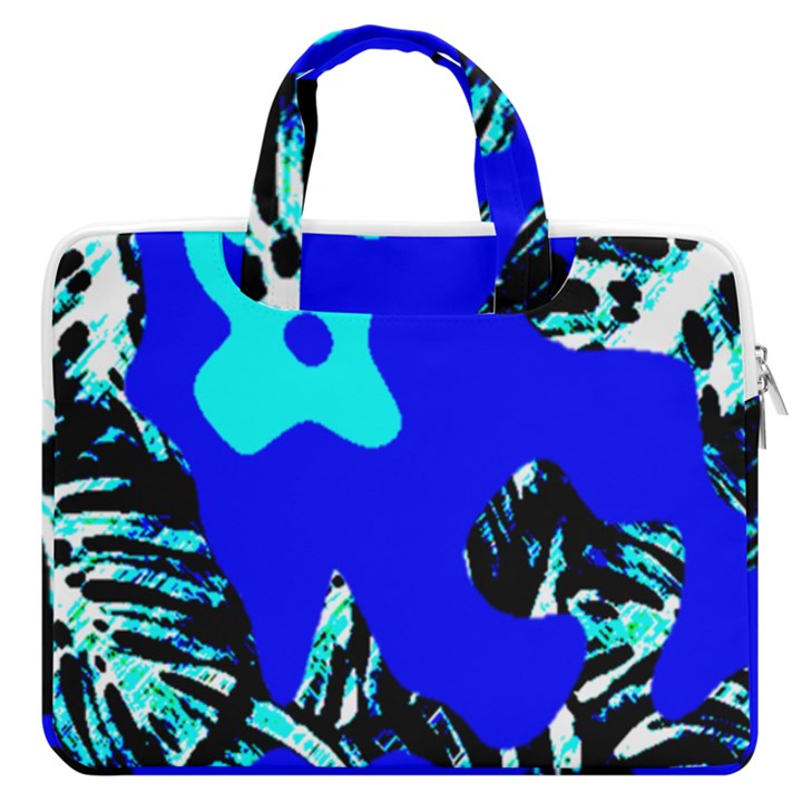 Abstract Tropical MacBook Pro Double Pocket Laptop Bag