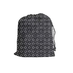 Black Lace Drawstring Pouch (large) by SychEva