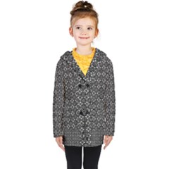 Black Lace Kids  Double Breasted Button Coat by SychEva