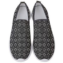 Black Lace Men s Slip On Sneakers by SychEva