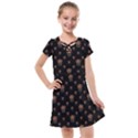 Funny Ugly Bird Drawing Print Pattern Kids  Cross Web Dress View1