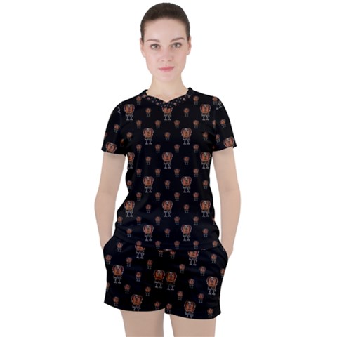 Funny Ugly Bird Drawing Print Pattern Women s Tee And Shorts Set by dflcprintsclothing