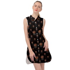 Funny Ugly Bird Drawing Print Pattern Sleeveless Shirt Dress by dflcprintsclothing