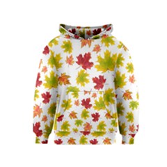 Bright Autumn Leaves Kids  Pullover Hoodie by SychEva