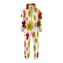 Bright Autumn Leaves Hooded Jumpsuit (kids) by SychEva