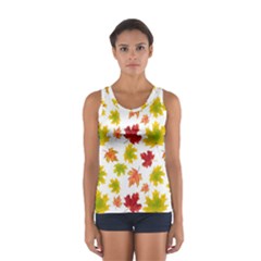 Bright Autumn Leaves Sport Tank Top  by SychEva