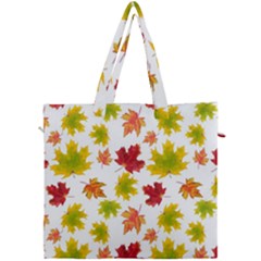 Bright Autumn Leaves Canvas Travel Bag by SychEva