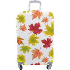 Bright Autumn Leaves Luggage Cover (large) by SychEva