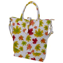 Bright Autumn Leaves Buckle Top Tote Bag by SychEva