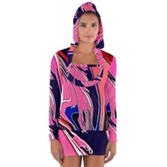 Painted Marble Long Sleeve Hooded T-shirt by 3cl3ctix