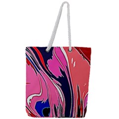 Painted Marble Full Print Rope Handle Tote (large) by 3cl3ctix