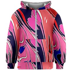 Painted Marble Kids  Zipper Hoodie Without Drawstring by 3cl3ctix