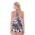 Faux Baroque Print Boyleg Halter Swimsuit  View2