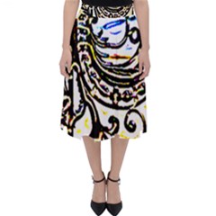 Faux Baroque Print Classic Midi Skirt by 3cl3ctix