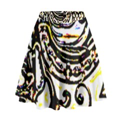 Faux Baroque Print High Waist Skirt by 3cl3ctix