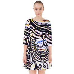 Faux Baroque Print Smock Dress by 3cl3ctix