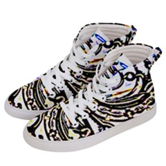 Faux Baroque Print Men s Hi-top Skate Sneakers by 3cl3ctix