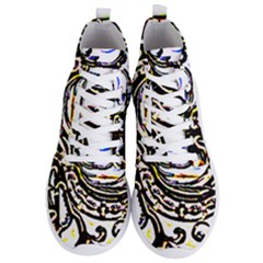 Faux Baroque Print Men s Lightweight High Top Sneakers by 3cl3ctix