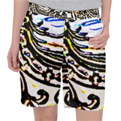 Faux Baroque Print Pocket Shorts by 3cl3ctix