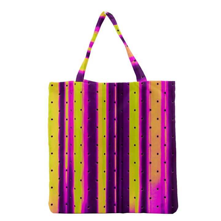 Warped Stripy Dots Grocery Tote Bag