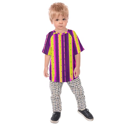 Warped Stripy Dots Kids  Raglan Tee by essentialimage365