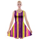 Warped Stripy Dots Velvet Skater Dress View1