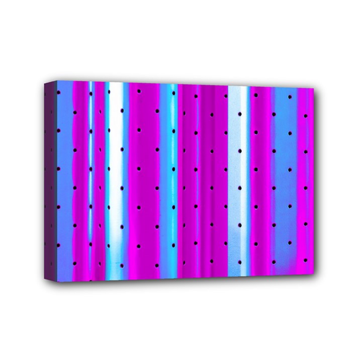 Warped Stripy Dots Mini Canvas 7  x 5  (Stretched)