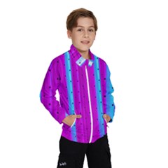 Warped Stripy Dots Kids  Windbreaker