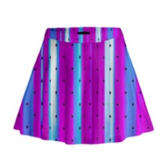 Warped Stripy Dots Mini Flare Skirt by essentialimage365