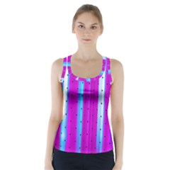 Warped Stripy Dots Racer Back Sports Top by essentialimage365