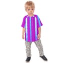 Warped Stripy Dots Kids  Raglan Tee View1