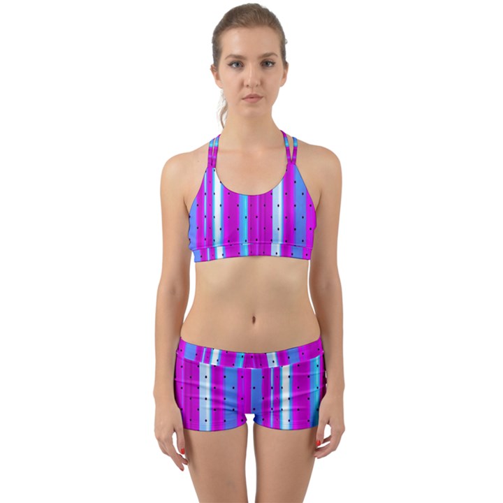 Warped Stripy Dots Back Web Gym Set