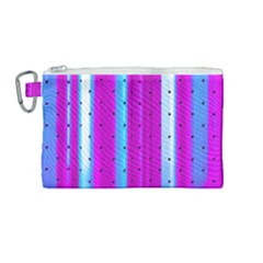 Warped Stripy Dots Canvas Cosmetic Bag (medium) by essentialimage365