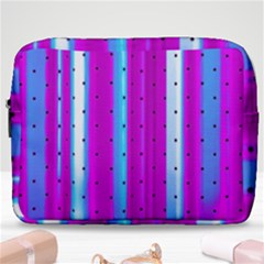 Warped Stripy Dots Make Up Pouch (large) by essentialimage365