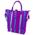 Warped Stripy Dots Buckle Top Tote Bag View1