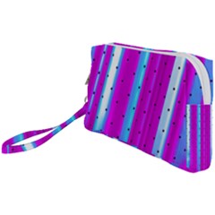 Warped Stripy Dots Wristlet Pouch Bag (small) by essentialimage365