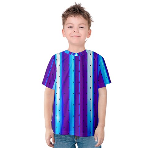 Warped Stripy Dots Kids  Cotton Tee by essentialimage365