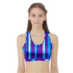 Warped Stripy Dots Sports Bra With Border by essentialimage365